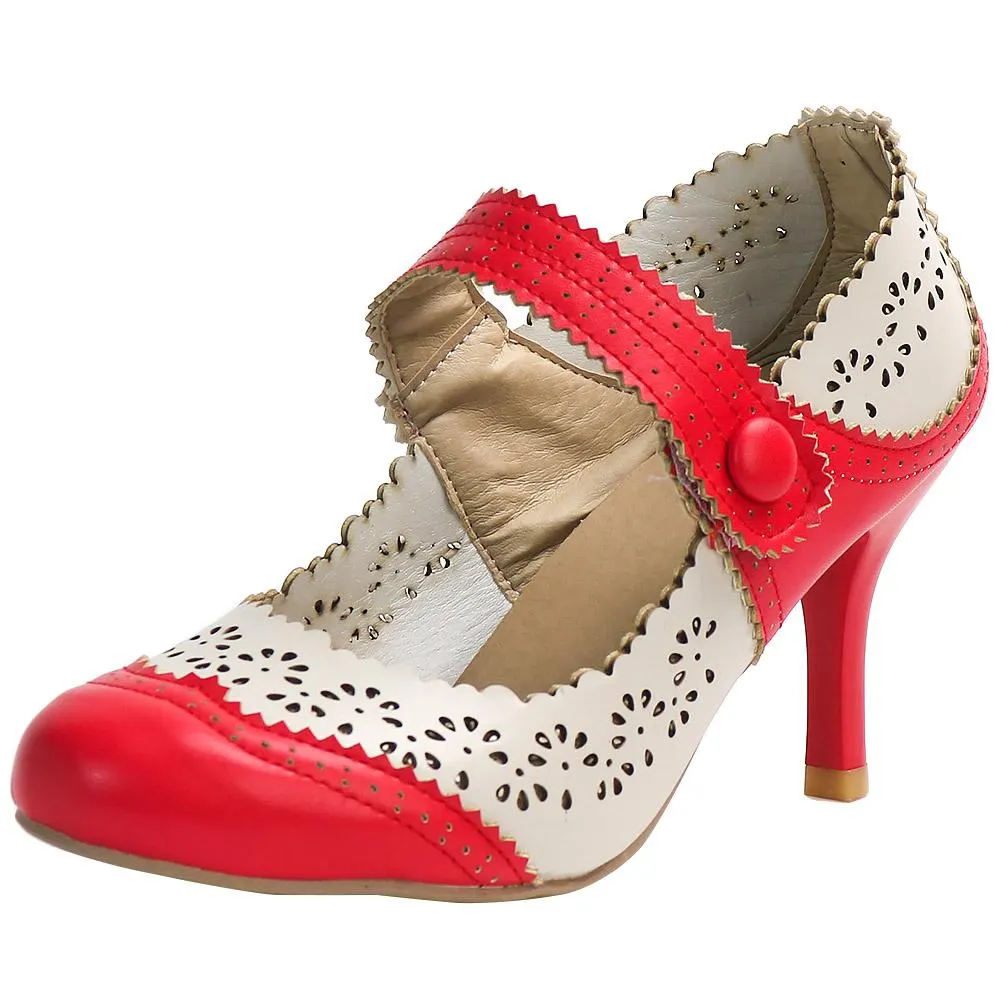 BONJOMARISA New Arrival Hot Retro Fretwork Mary Janes Fashion Thin High Heels Pumps Women Sweet Shallow Date Shoes Woman