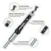 4PCS Square Hole Drill Bits 6.4/8/9.5/10/12.7mm for Precise Woodworking