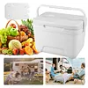 6L Insulated Portable Cooler with Handle Ice Bucket for Outdoor Picnic (White)