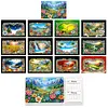 2027-2028 Two-Year Diamond Painting Calendar Kit, 13 Exquisite Multicolor Butterfly And Floral Illustrations, Large Size Desk Calendar, Mosaic Art Coil-Bound Desktop Planner