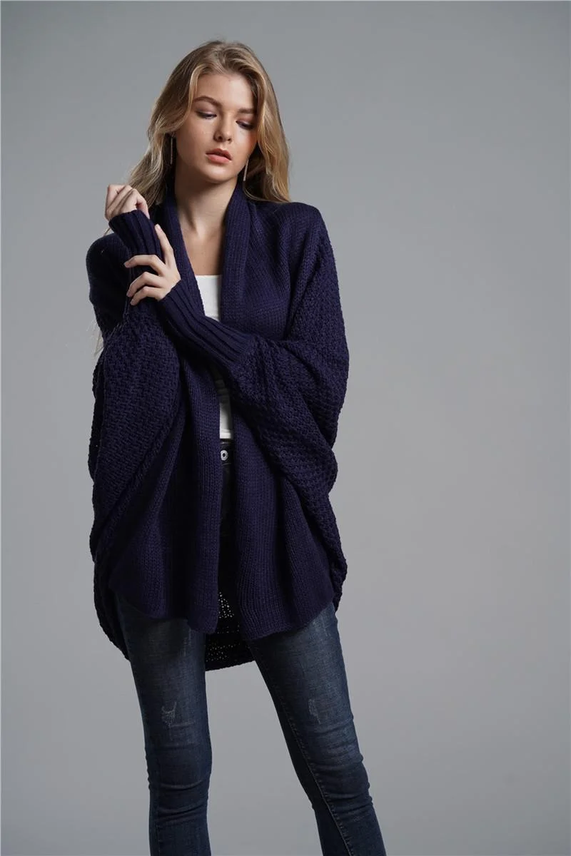 2020 Autumn Winter Knitted Cardigan For Women Long Sleeve Fashion Loose Korean Ladies Sweaters Vintage Cardigan Knit Coat Femme