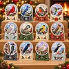 12Pcs DIY Pearl Diamond Painting Christmas Cards, 3D Greeting Card Craft Kits with Resin Pearls, Handmade Holiday Cards for Adults, Christmas Gifts & Decorations