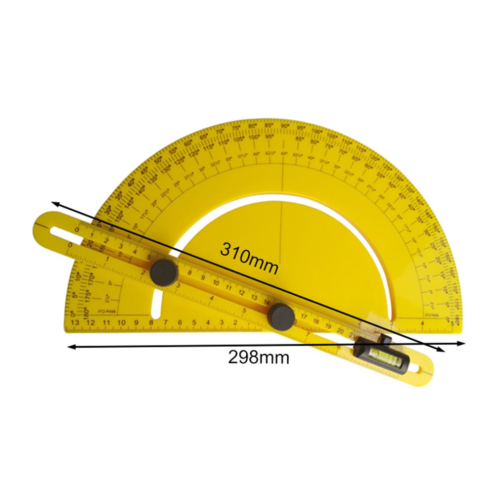 180 Degree Adjustable Protractor Angle Finder Woodworking Measuring Ruler