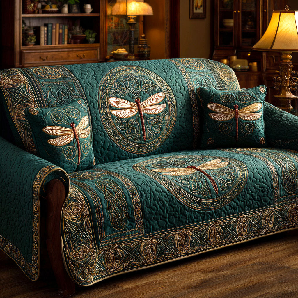 Emerald Flight Quilted Sofa Cover NCU0TV1026 everthome