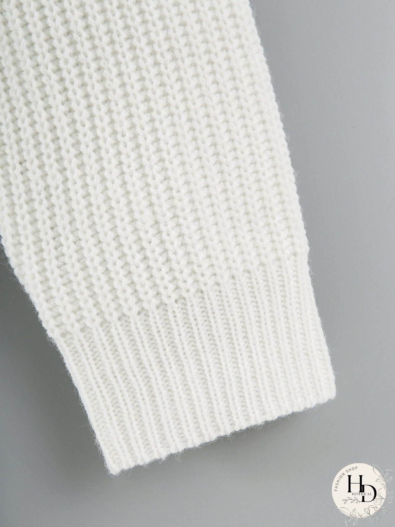 Drawstring Front Drop Shoulder Sweater