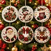 6pcs DIY Pearl Diamond Painting Christmas Tree Hanging Ornaments