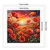 Poppy Field-11CT Stamped Cross Stitch 50*50cm/19.69*19.69in