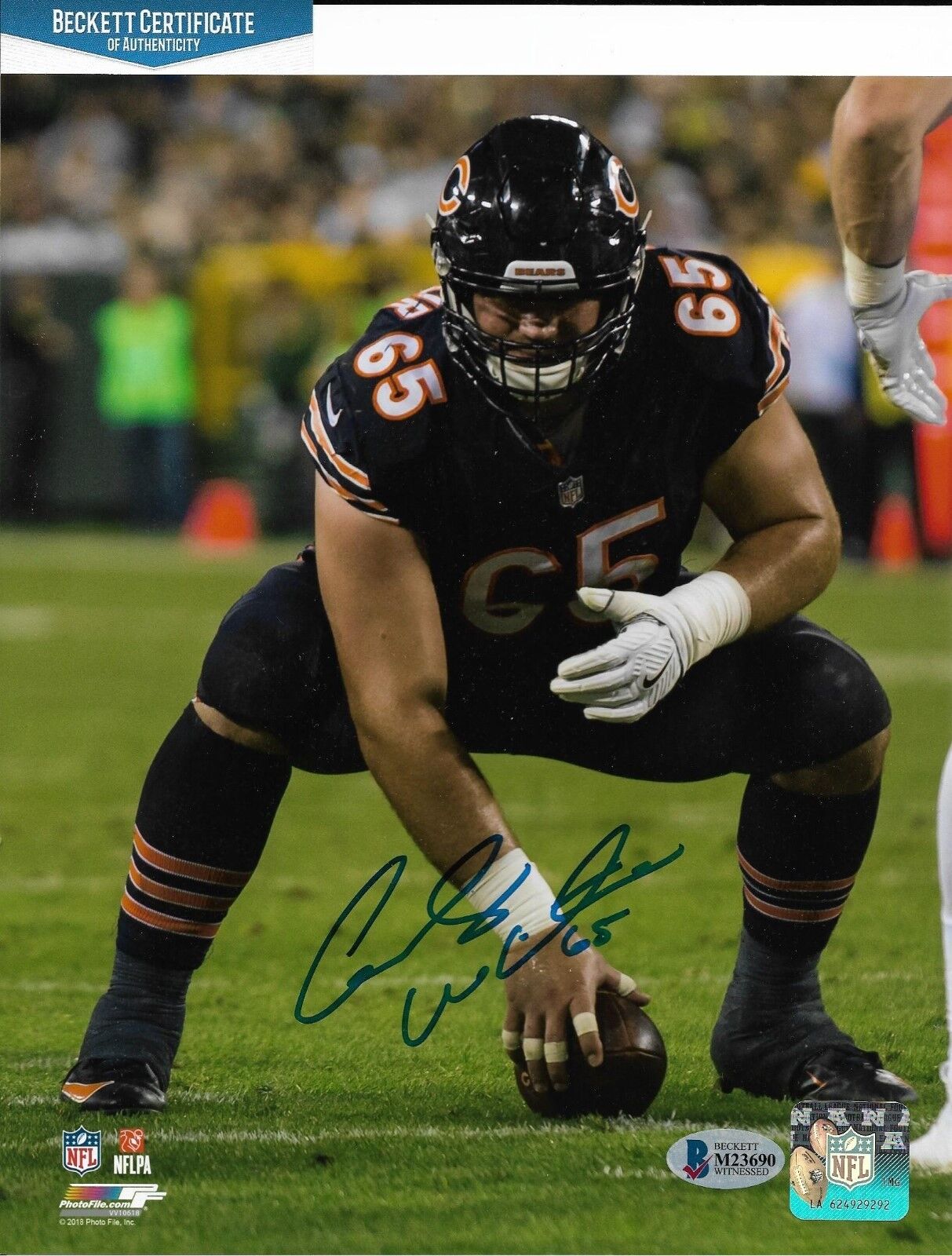 CODY WHITEHAIR signed autographed CHICAGO BEARS 8X10 Photo Poster painting w/ COA BECKETT PROOF