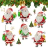 6pcs DIY Diamond Painting Keychain | Santa Claus (Single Side)Christmas