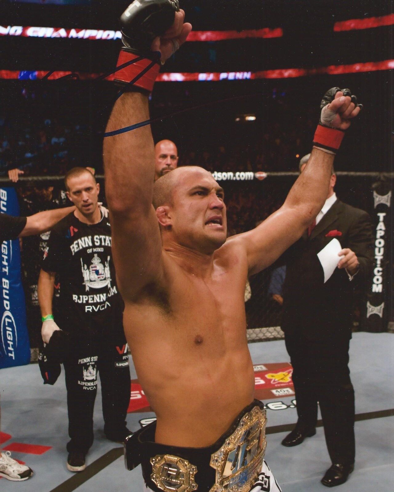 BJ Penn Signed 8×10 Photo Poster painting UFC MMA Hall of Fame Champion Autographed COA