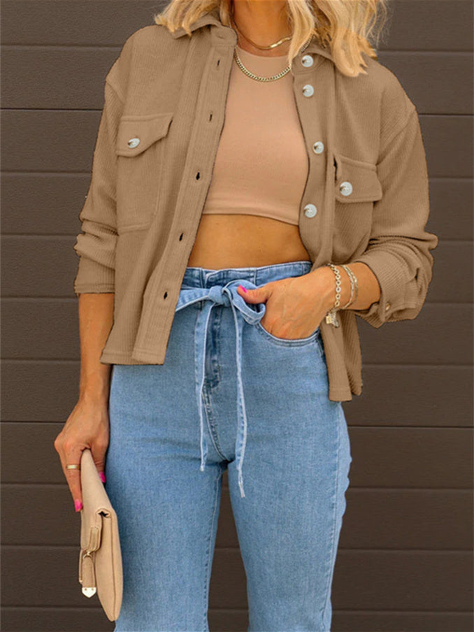 Women Half Sleeve V-neck Solid Color Dress