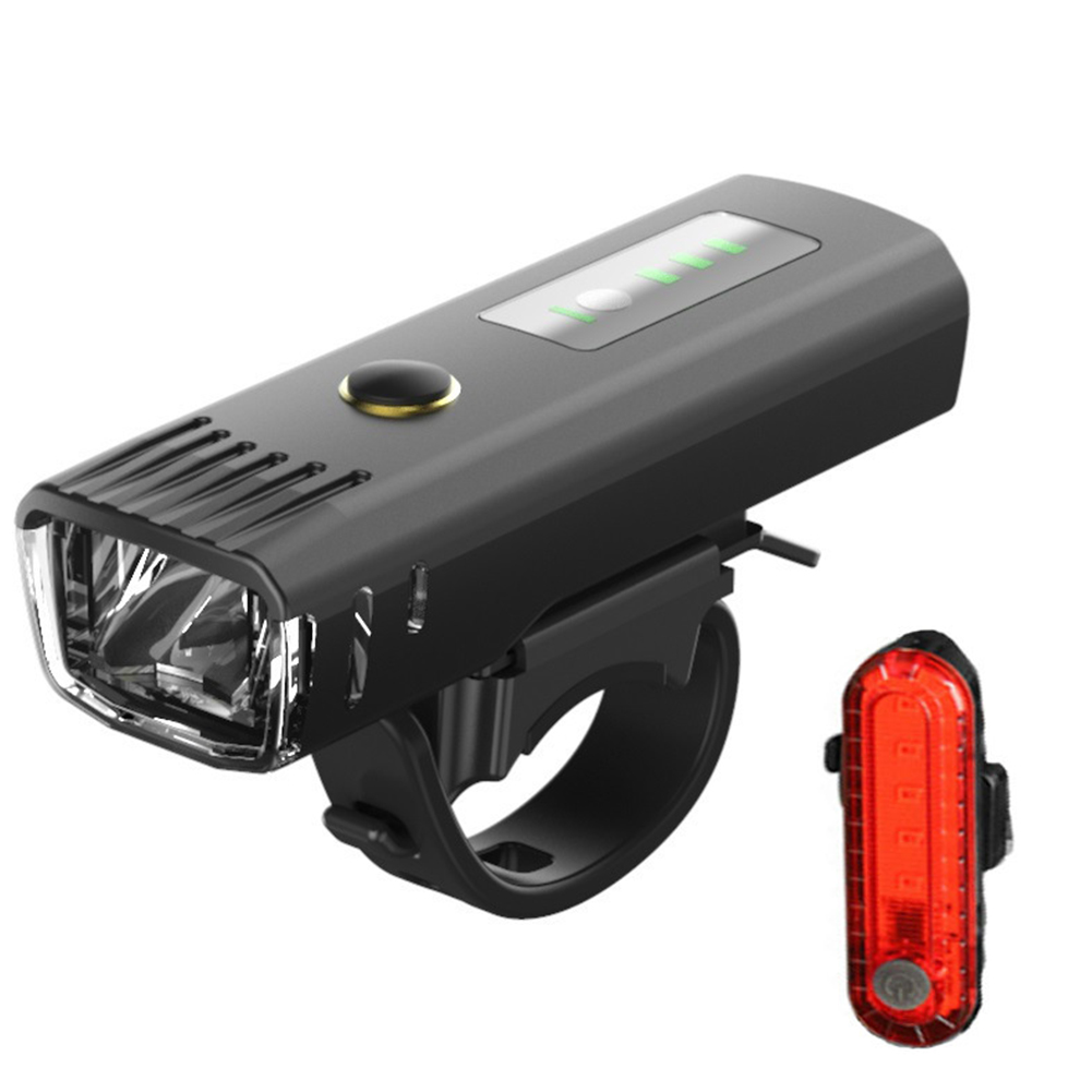 

USB Rechargeable Bike Light LED Bicycle Front Headlight Back Tail Light, Front light + jewel tail light rechargeable, 501 Original