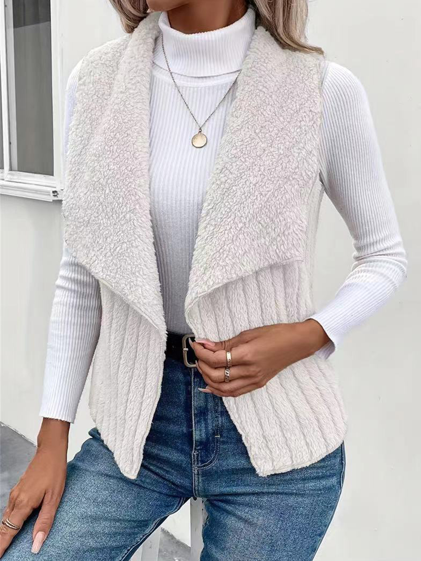 Fashion and casual simple sleeveless versatile vest vest jacket