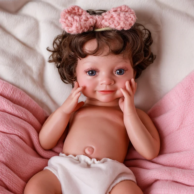 Babeside Clair 16" Realistic Silicone Smiling Baby Little Infant Girl Warm Playing Partner