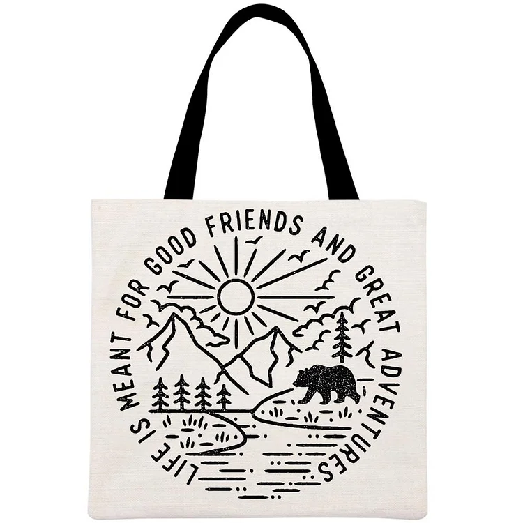 The mountains are calling Printed Linen Bag-Annaletters