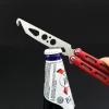 Butterfly Stainless Steel Folding Knife Hand Knife Multifunctional Unedged Butterfly Practice Knife