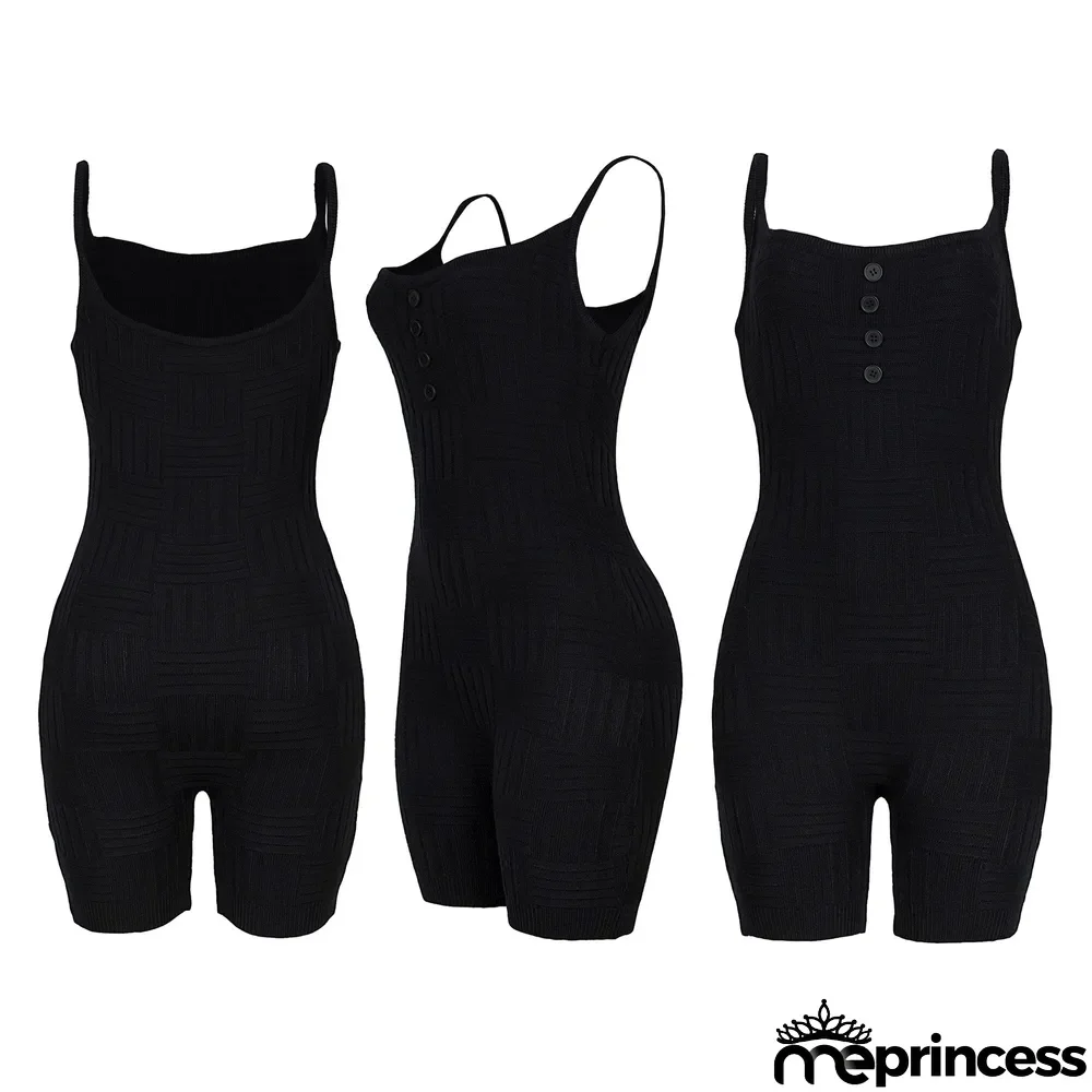 Women's Fashion Sports Knitting Sling Rompers