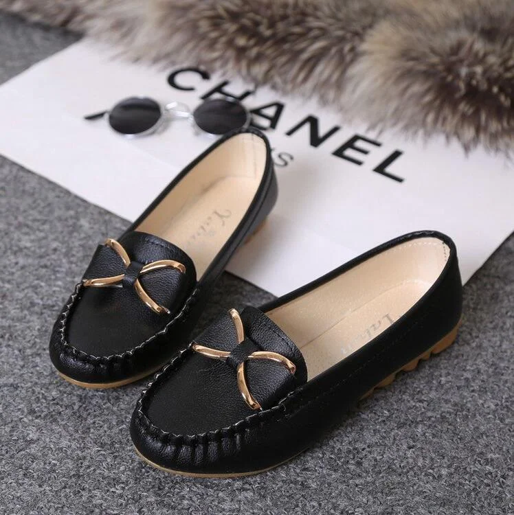 2020 women's loafers Solid Colors Flat ballet shoes Bow Knot Lazy loafers Shallow Casual Slip On Shoes scarpe donna