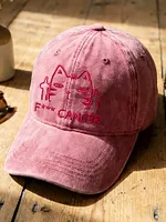 Breast Cancer Awareness F*** Cancer Comfy Washed Cap