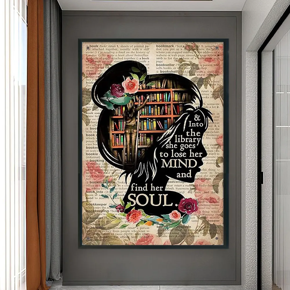 11CT Full Stamped Cross Stitch - Girl(Canvas|45*65CM)