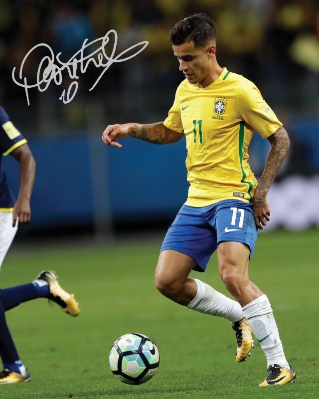 Philippe Coutinho - Brazil Autograph Signed Photo Poster painting Print