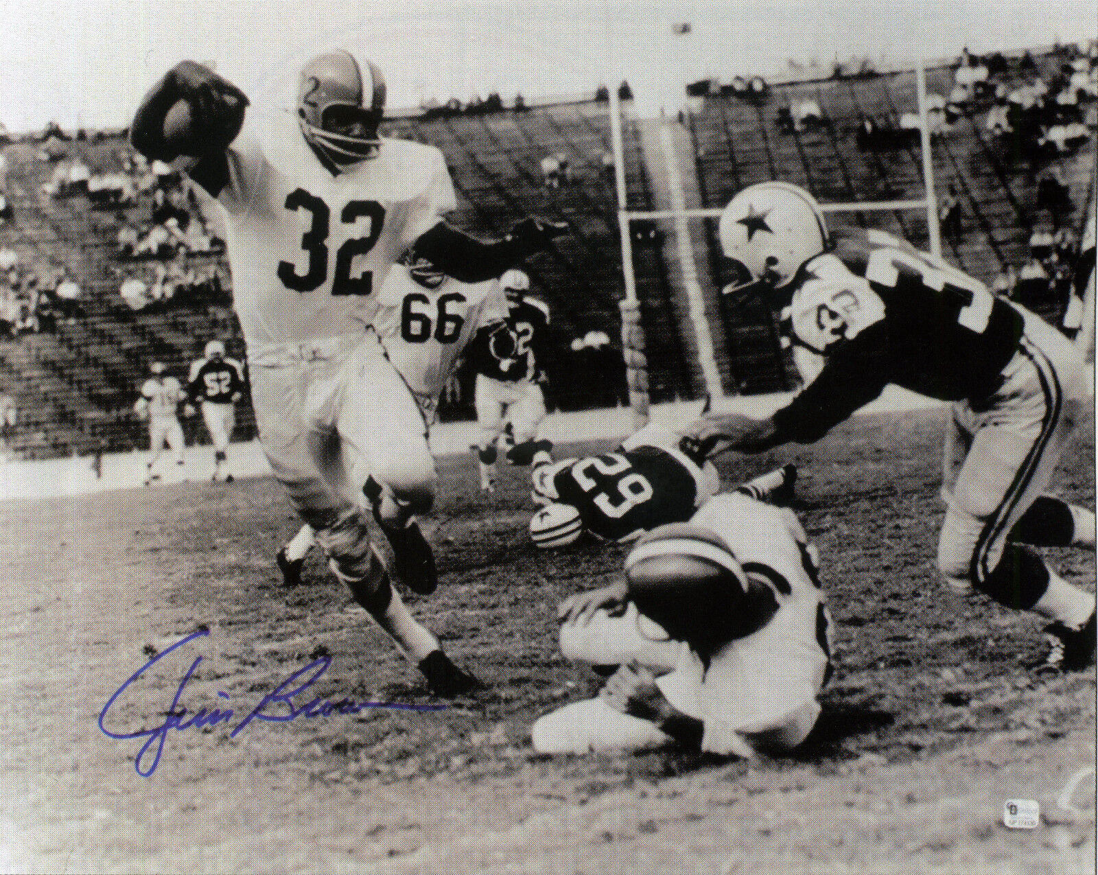 JIM BROWN Signed Photo Poster paintinggraph - Cleveland Browns Fullback - Preprint