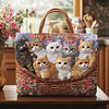 Cats In A Basket Print A Quilted Handbag Delight by Inlyline