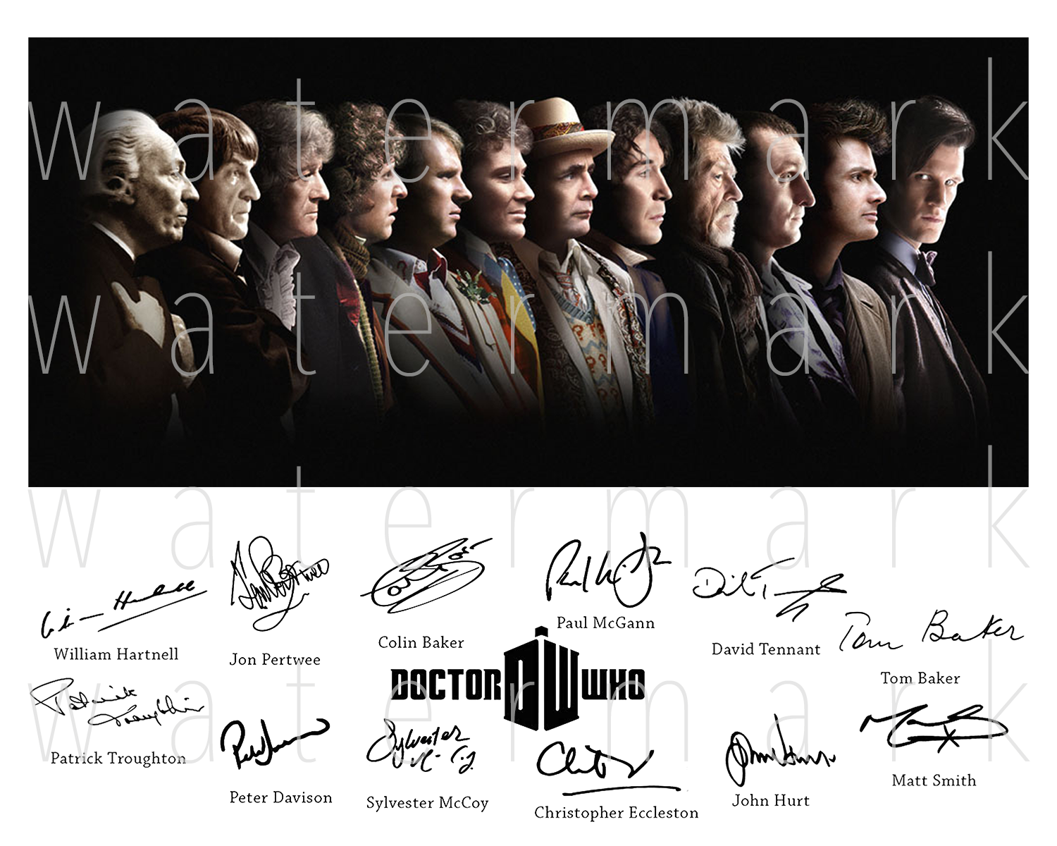 Dr. Who signed x12 Doctor Who 8X10 print Photo Poster painting picture poster autograph RP