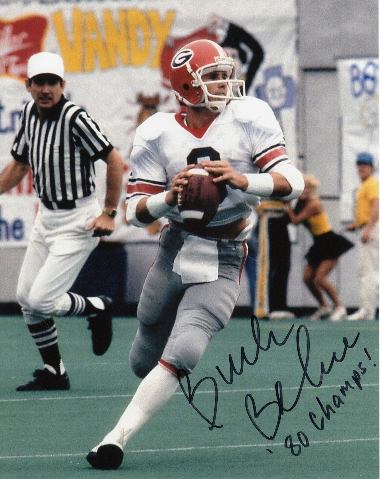 Buck Belue Pose 3 8x10 Signed w/ COA Georgia Bulldog