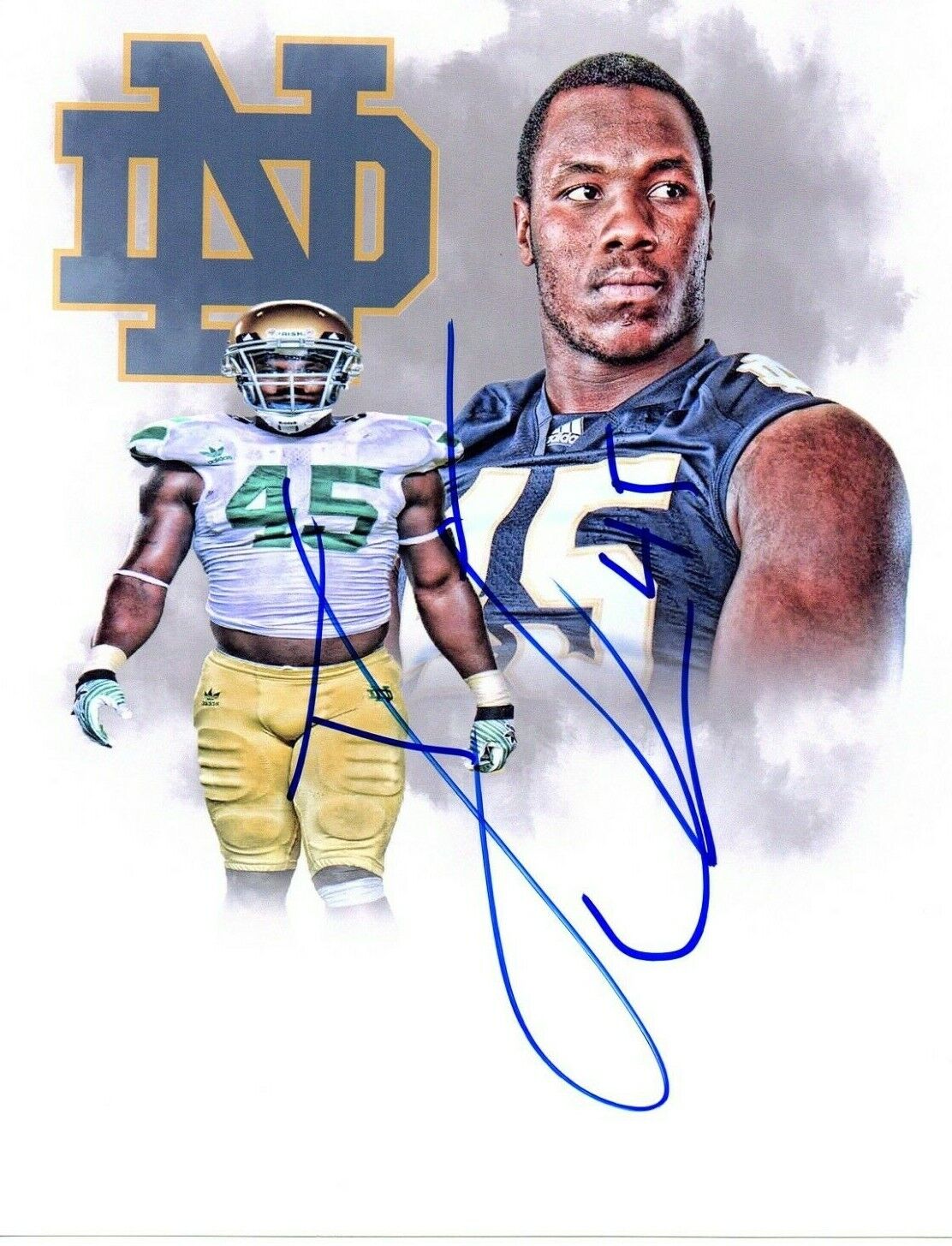 Darius Fleming Notre Dame Irish signed autographed 8x10 football Photo Poster painting ND e