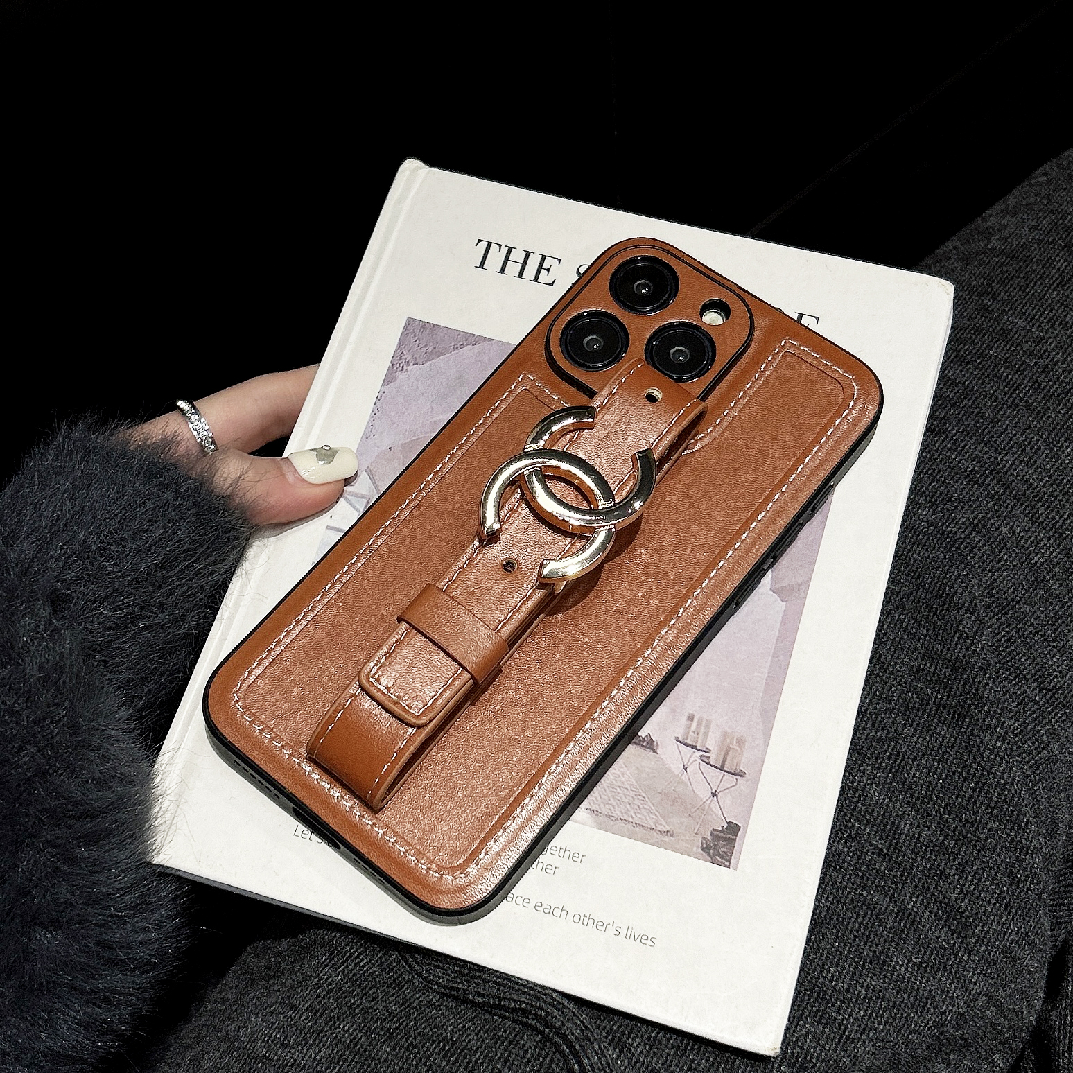 Chanel Wristband Canvas Leather Apple iPhone Case