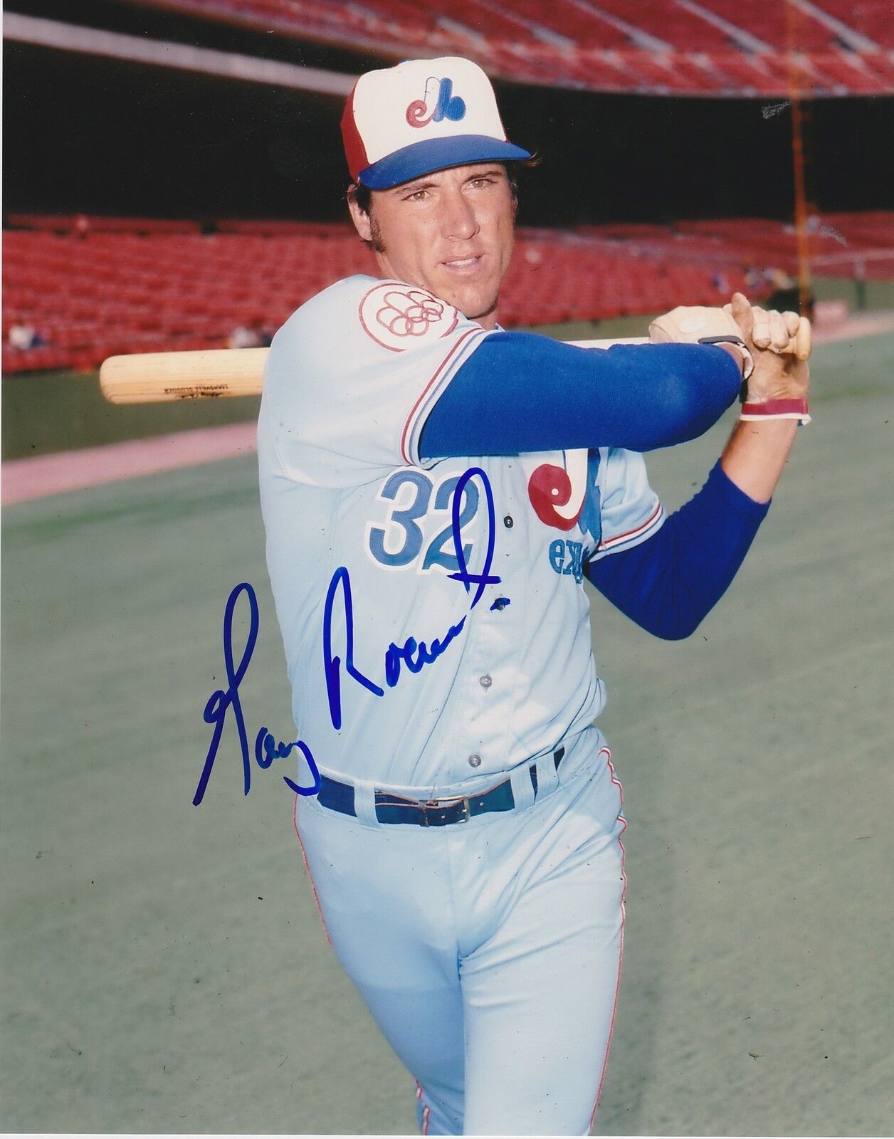 GARY ROENICKE MONTREAL EXPOS ACTION SIGNED 8x10