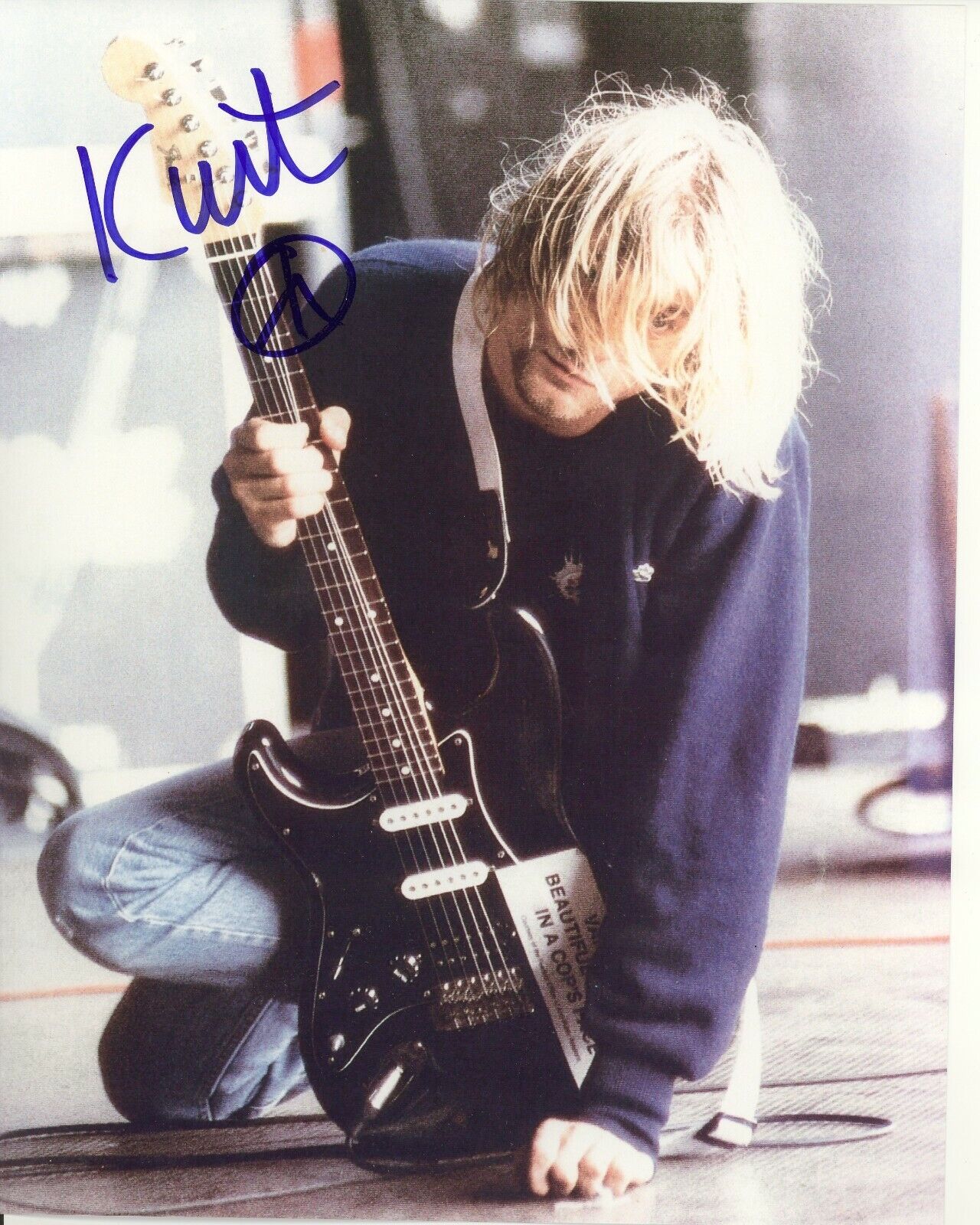 KURT COBAIN - NIRVANA Autographed Signed 8x10 Reprint Photo Poster painting !