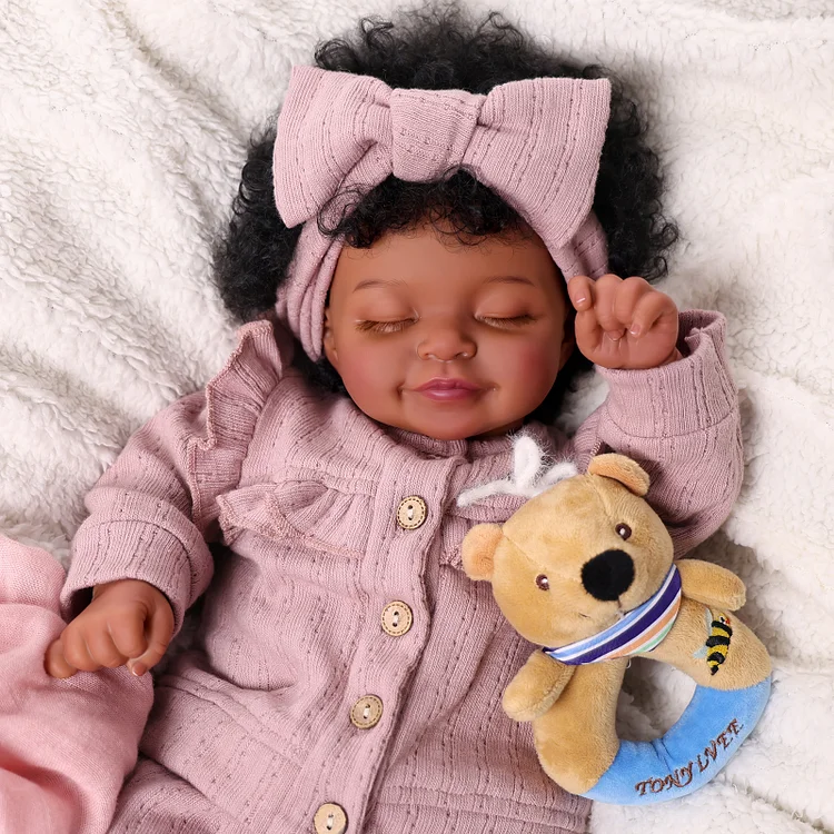 Babeside Sleeping Reborn Baby Remy 20'' African American Little Infant Girl Healing of the Heart