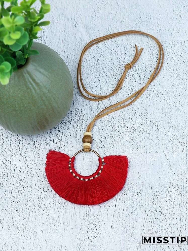 3pcs Tassel Charm Necklace