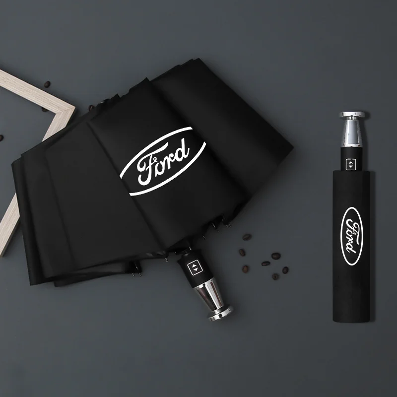  VIP business folding 10-bone black plastic umbrella