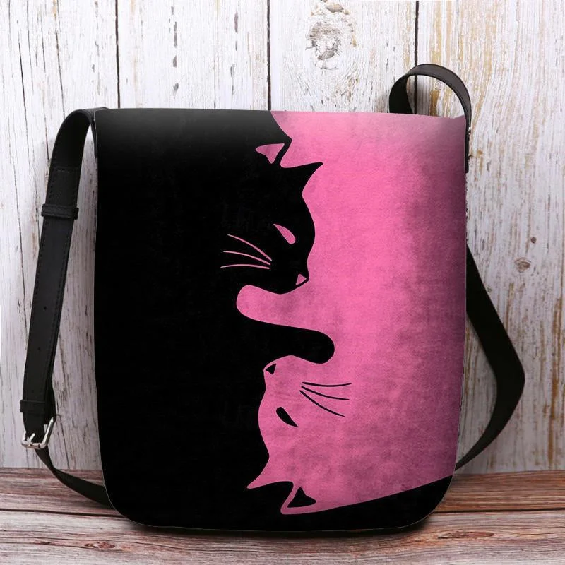 Style & Comfort for Mature Women Women's Cat Print Crossbody Bags Shoulder Bags