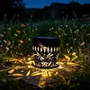 Solar Mandala Lights Outdoor Metal Solar Powered Wall Lamp Decorative Weatherproof Projector Light for Patio Backyard Garden Deck Step Decor