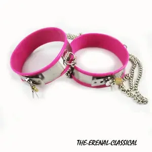 pornhint Pornhint Stainless Steel Thigh Leg Cuffs Chain Chastity Belt Female/Male Lockable Device