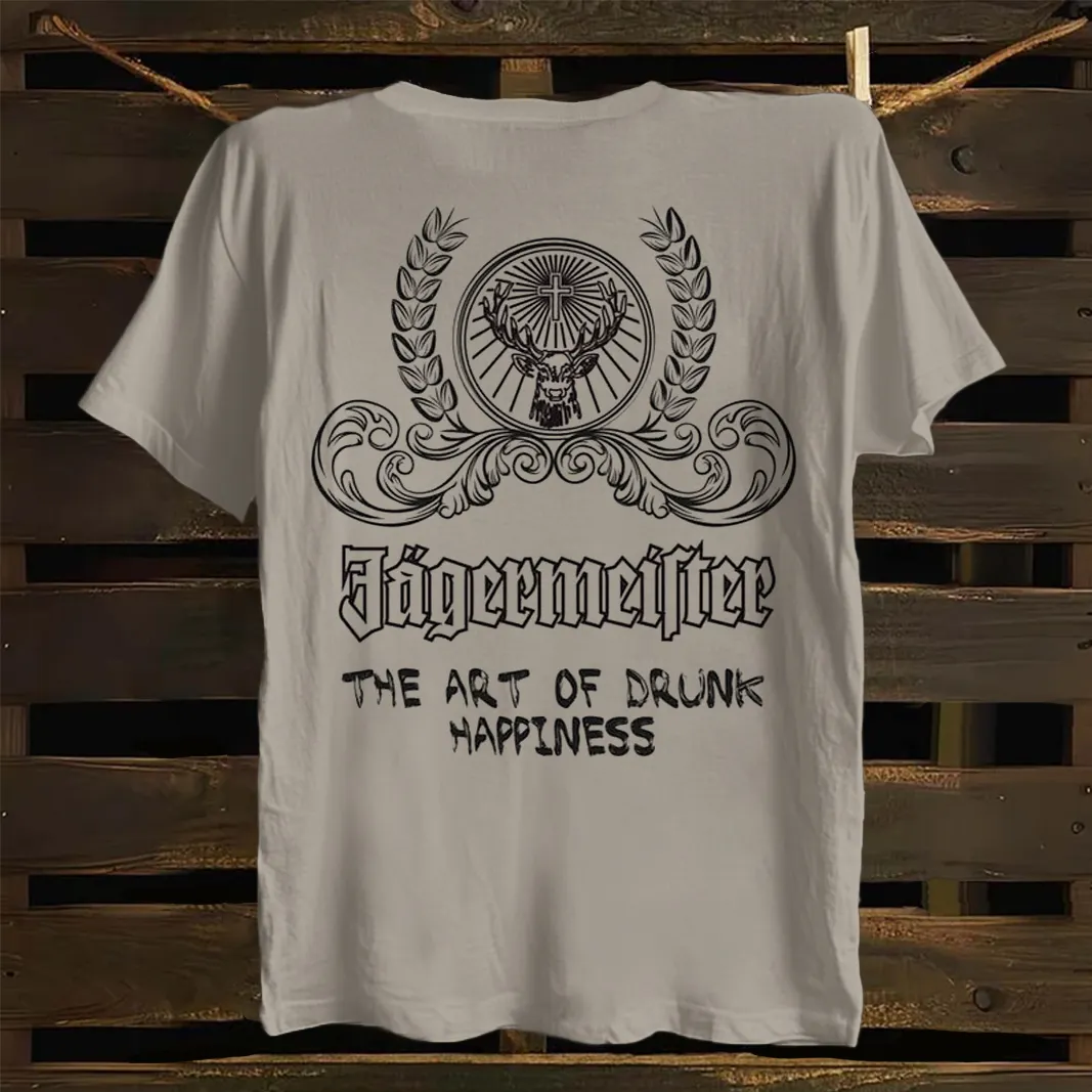 Casual Deer Print Slogan Graphic T-Shirt