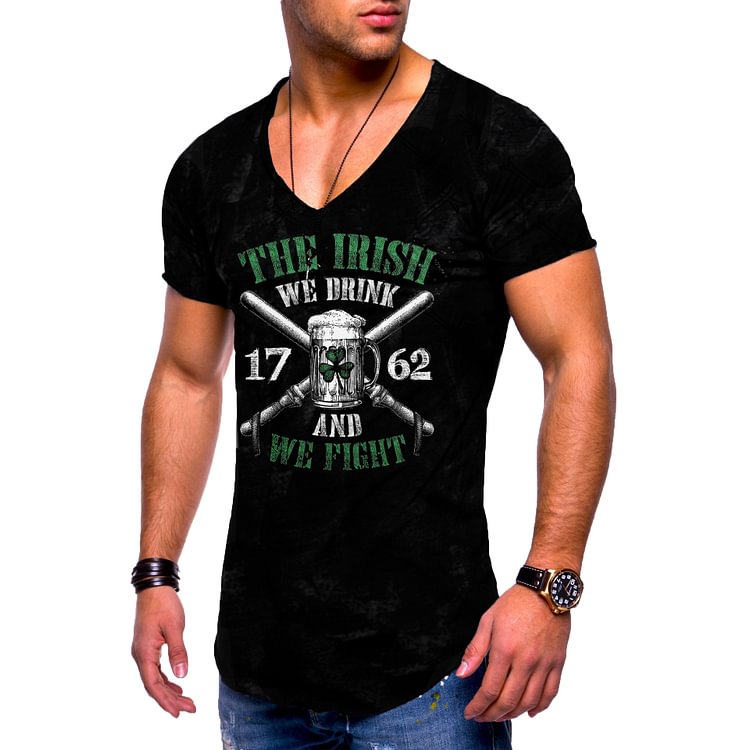 The Irish We Drink And We Fight St. Patrick's Day Is Coming Sleeve Henley Shirt