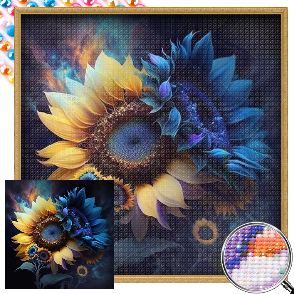 Partial AB Diamond Painting - Full Round Drill - Sunflower(Canvas|35*35cm)