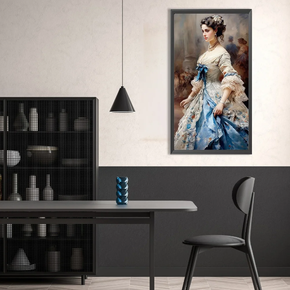 Diamond Painting - Full Round Drill - Elegant Lady(Canvas|30*55cm)