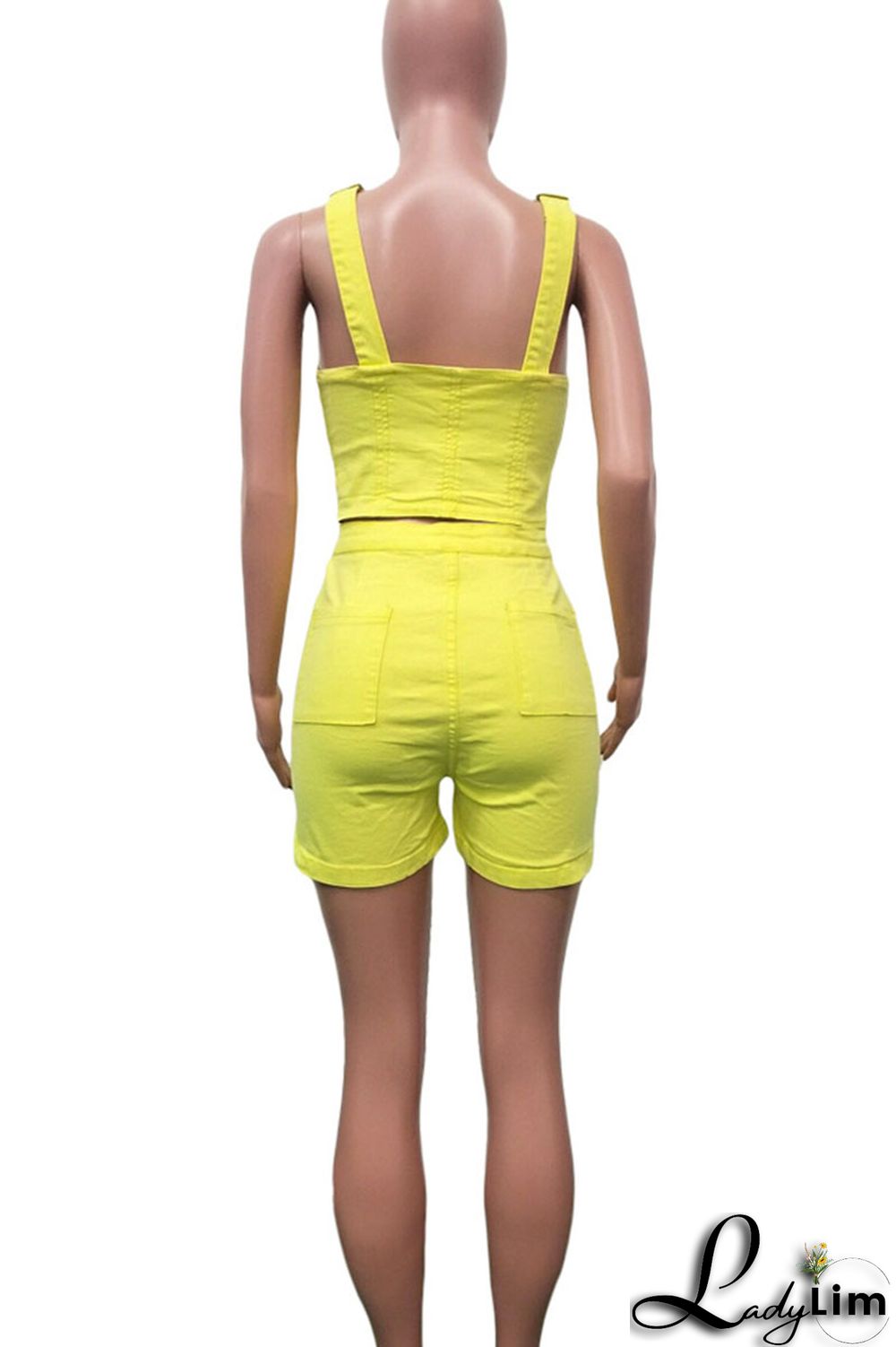 Black Sexy Solid Patchwork Buckle Spaghetti Strap Sleeveless Two Pieces(Without Belt)