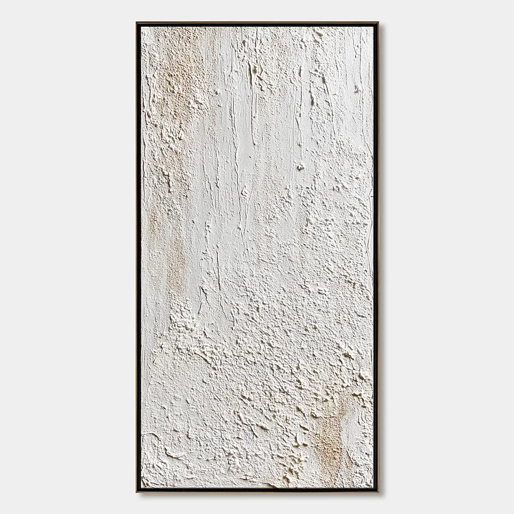 TERRA ALBA: Textured Wabi Sabi Minimalist Abstract Painting（Canvas painting）