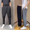 (BUY NOW FREE SHIPPING)UNISEX SUMMER NEW ICE SILK CASUAL PANTS HIGH ELASTIC SUPER WEAR-RESISTANT QUICK-DRYING PANTS
