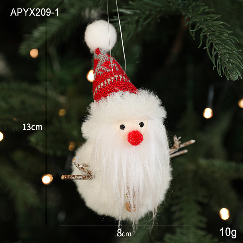 Plush Christmas ornaments, Christmas tree decorations, hanging ornaments-MERUMOTE