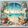 (40*40cm)Sea View - Full Round Drill Diamond Painting