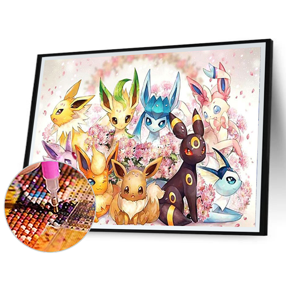 Pokemon 50*40cm(canvas) full square drill diamond painting