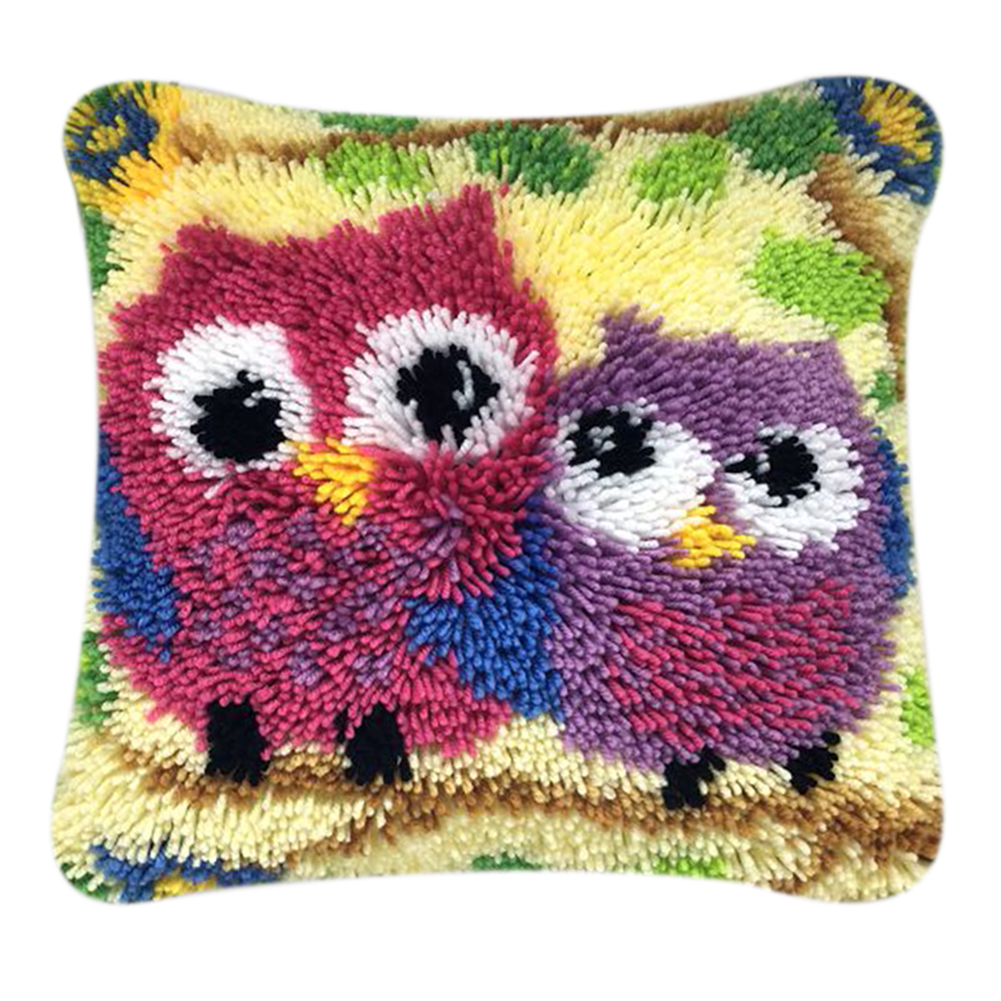 

Couple Owl-Latch Hook Counted 3D Pillowcase Cross Stitch, 501 Original